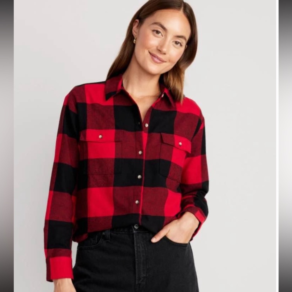 NWT Old Navy Buffalo Check flannel button up